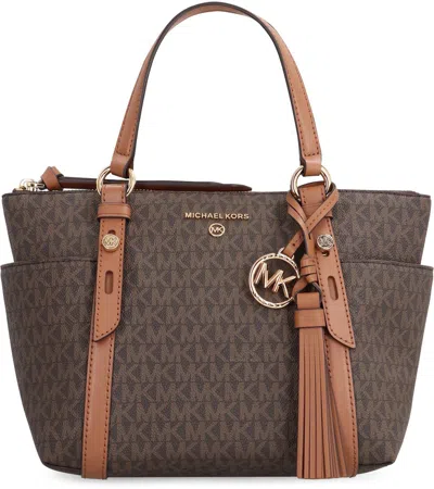 Shop Michael Kors Sullivan Coated Canvas Tote In Brown