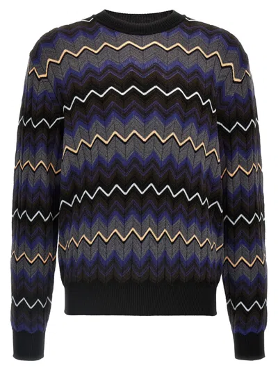 Shop Missoni 'zig Zag' Sweater In Multicolor