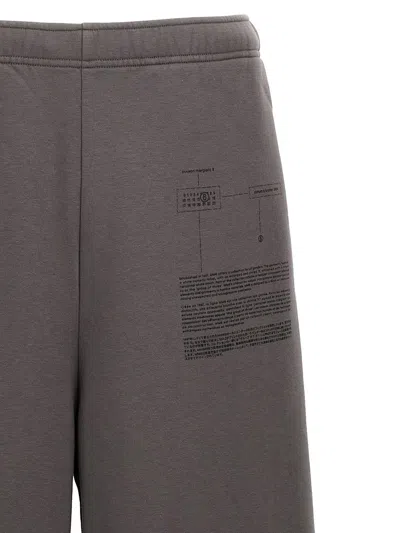 Shop Mm6 Maison Margiela Press Joggers In Gray