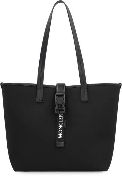 Shop Moncler Trick Nylon Tote In Black