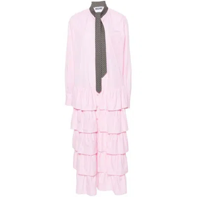 Shop Moschino Dresses In Pink