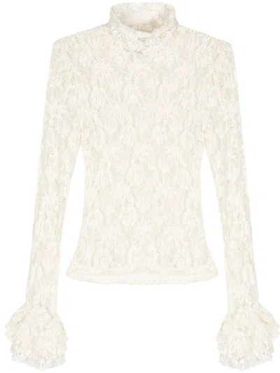 Msgm Shirts White In White