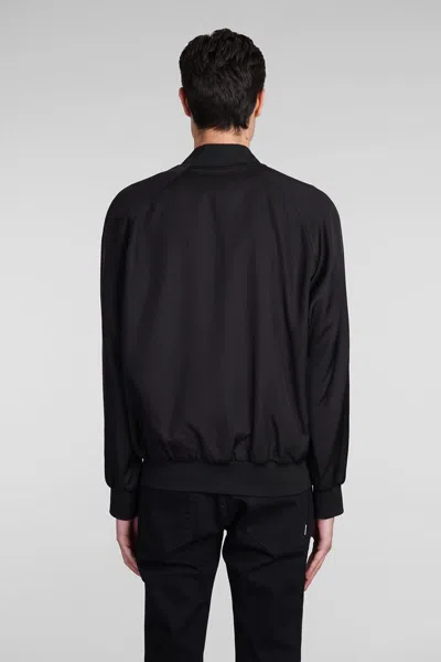Neil Barrett Reversible Bomber Bomber In Black Viscose In Black