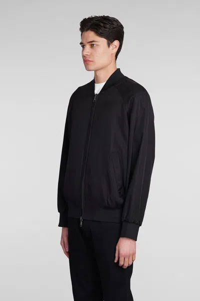 Neil Barrett Reversible Bomber Bomber In Black Viscose In Black