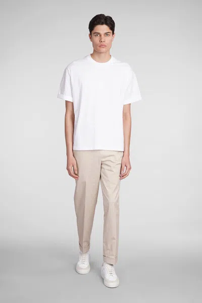 Neil Barrett Solid Color Slim Fit T-shirt With Eyelets Details In White
