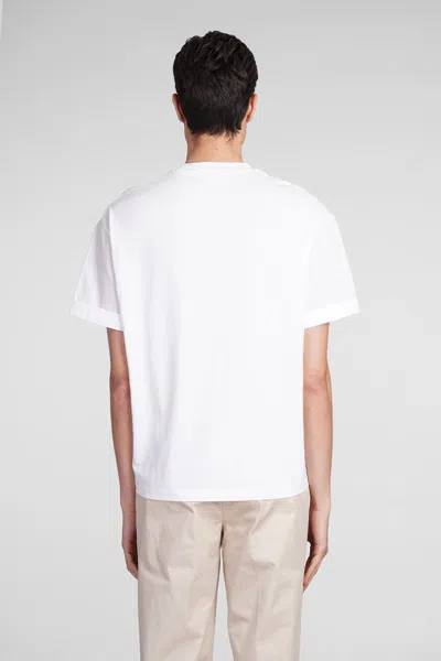Neil Barrett Solid Color Slim Fit T-shirt With Eyelets Details In White