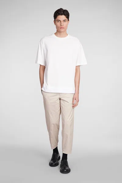 Neil Barrett Solid Color Slim Fit T-shirt With Eyelets Details In White