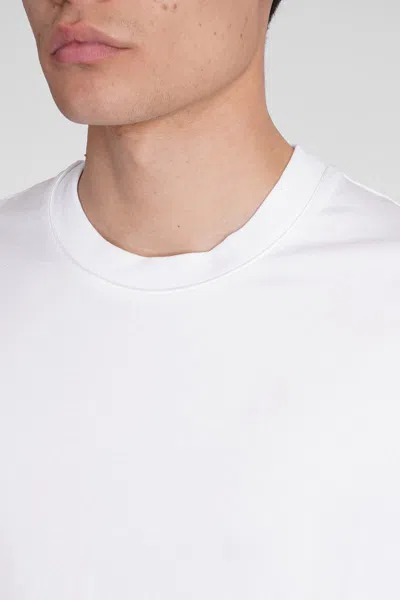 Neil Barrett Solid Color Slim Fit T-shirt With Eyelets Details In White