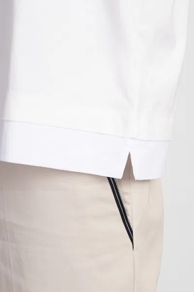 Neil Barrett Solid Color Slim Fit T-shirt With Eyelets Details In White