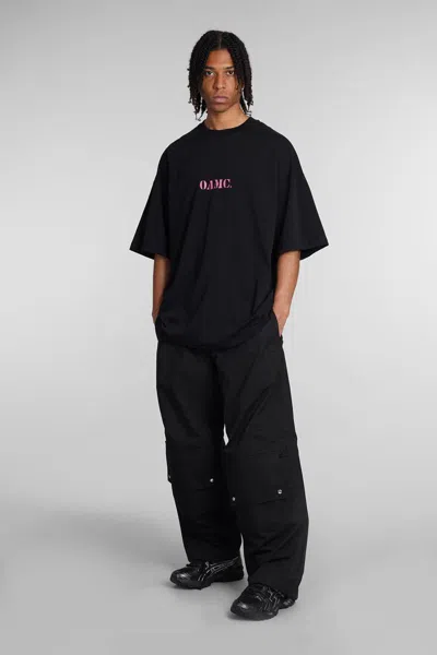 Oamc Logo-print Cotton T-shirt In Black