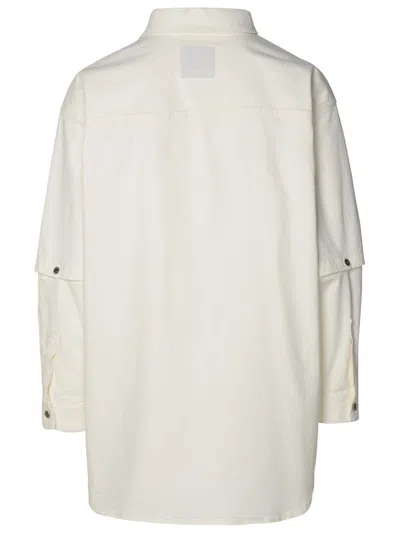 Off-white Off White Embroidered Overshirt In White
