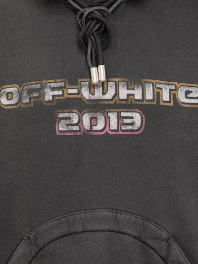 Off-white Off White Cotton Hoodie In Black