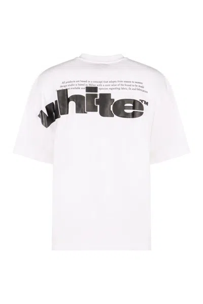 Shop Off-white Logo Cotton T-shirt