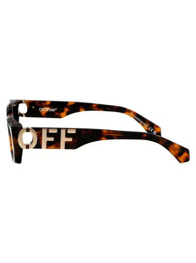 Off-white 'rectangular Frame Sunglasses Tortoiseshell Pattern' In Brown