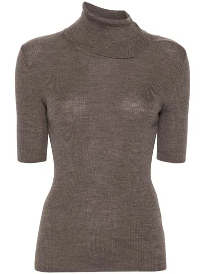 Shop P.a.r.o.s.h . Leila Wool Top In Visone