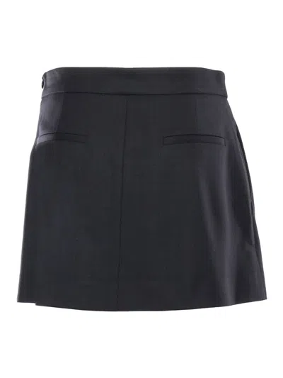 P.a.r.o.s.h Black Plissè Skirt In Black