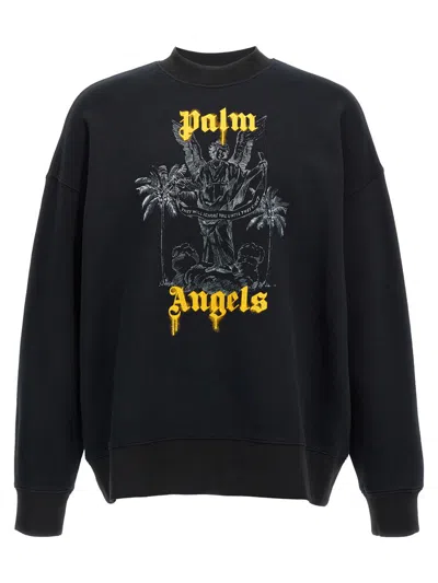 Shop Palm Angels 'palms Pencil' Sweatshirt In Black