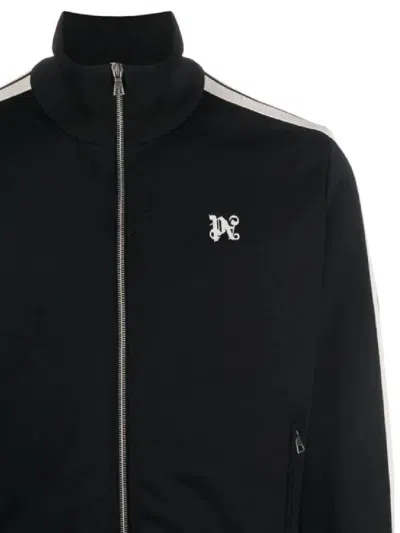 Palm Angels Onogram Track Jacket In Black