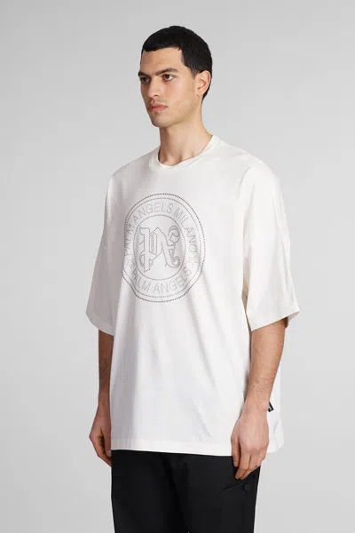 Palm Angels Pa City Logo-print T-shirt In Beige