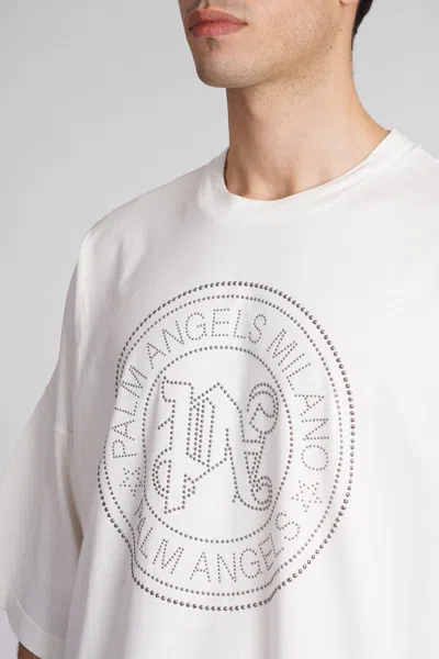 Palm Angels Pa City Logo-print T-shirt In Beige