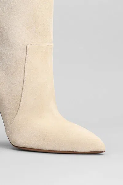 Shop Paris Texas High Heels Ankle Boots In Beige