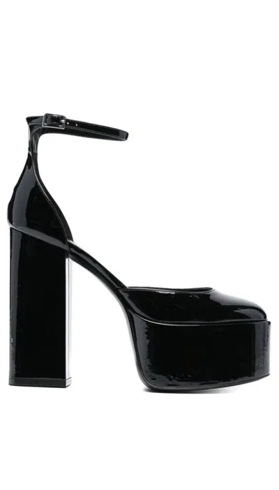 Paris Texas Dalilah Patent Ankle-strap Platform Pumps In Black
