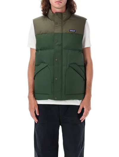 Shop Patagonia Downdrift Vest In Green