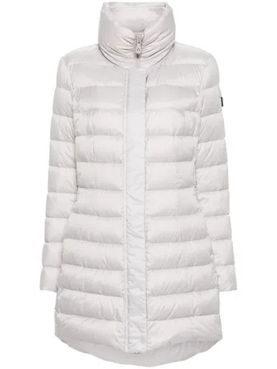 Peuterey Nylon Midi Down Jacket In Grey