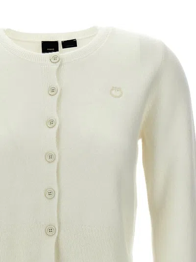 Shop Pinko 'carattere' Cardigan In White