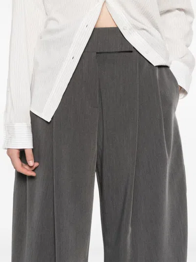 Shop Pinko Trousers In Grey