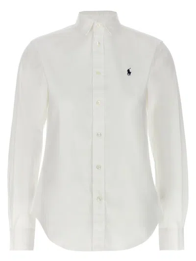 Shop Polo Ralph Lauren Logo Shirt In White