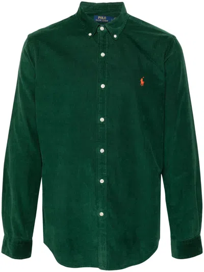 Shop Polo Ralph Lauren Long Sleeve Sport Shirt Clothing In Green