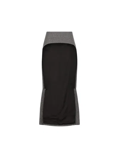 Shop Prada Skirts In Gray