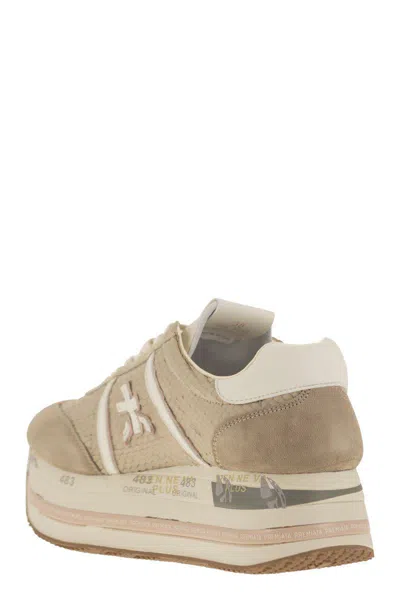 Shop Premiata Beth 7039 - Sneakers In Beige