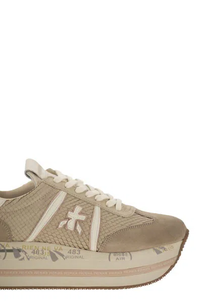 Shop Premiata Beth 7039 - Sneakers In Beige