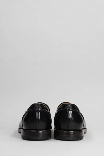 Premiata Loafers In Black Leather In Black