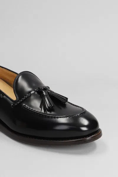 Premiata Loafers In Black Leather In Black