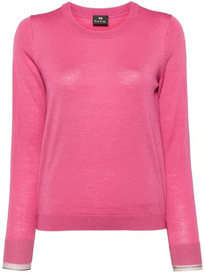 Shop Ps By Paul Smith Ps Paul Smith Wool Crewneck Sweater In Pink