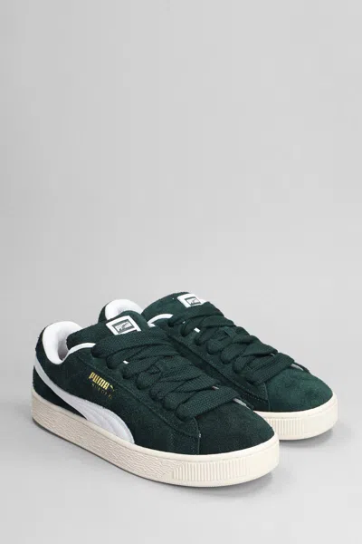 Puma Clyde Low-top Suede Sneakers In Green