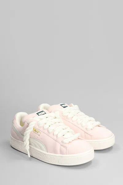 Puma Suede Xl Grape Sneakers In Rose-pink Suede In Pink