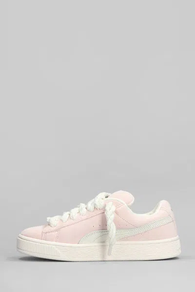 Puma Suede Xl Grape Sneakers In Rose-pink Suede In Pink