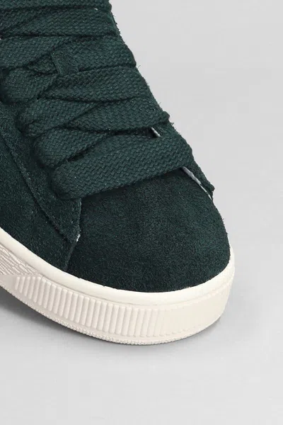 Puma Clyde Low-top Suede Sneakers In Green