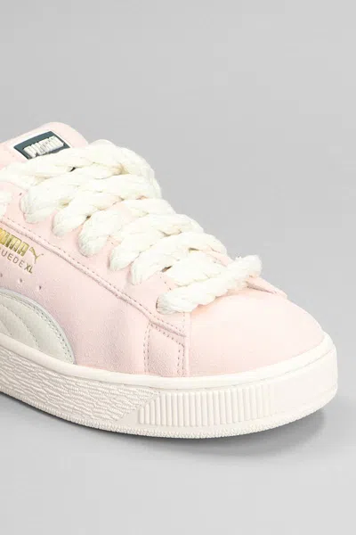 Puma Suede Xl Grape Sneakers In Rose-pink Suede In Pink