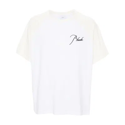 Shop Rhude T-shirts In White