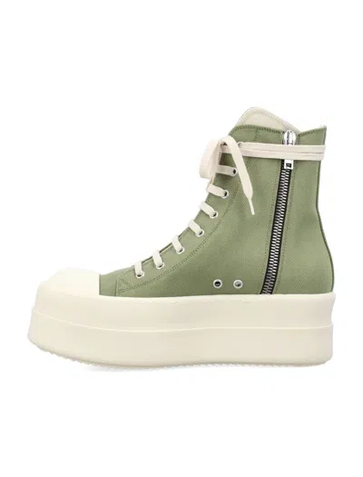 Shop Rick Owens Drkshdw Double Bumper Sneaks In Green