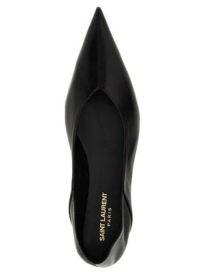 Shop Saint Laurent Flat Shoes In Black