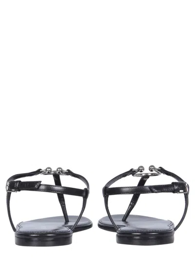 Saint Laurent Cassandra Open-toe Sandals In Black