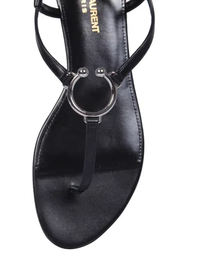 Saint Laurent Cassandra Open-toe Sandals In Black