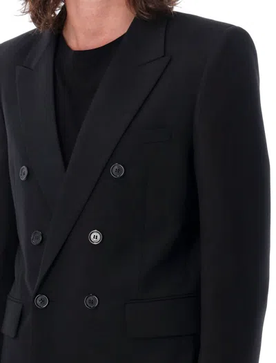 Saint Laurent Wool Gabardine Blazer In Black