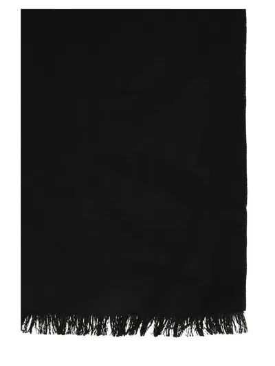 Saint Laurent Monogram Scarf In Black